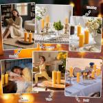 3 Pack Natural Beeswax Pillar Candles,2x6in Large Pure Beeswax Candles-180 Hours Long Burning,Organic Bees Wax Candles for Home,Prayer,Emergency,Smokeless Dripless Organic Pillar Candles Bulk