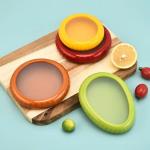 Set of 4 Reusable Fresh Pods – Anti-Oxidation Silicone Food Savers for Avocado, Onion, Tomato, Lemon & Garlic | BPA-Free Airtight Vegetable & Fruit Storage Containers for Fridge