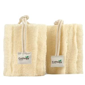 Cottegy Egyptian Natural Loofah Exfoliating Body Scrubber - Eco-Friendly Bath & Shower loofah Sponge for Face & Body | 100% Natural Real Egyptian loofah, Ideal for Men & Women (1 Count (Pack of 2))