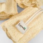 Cottegy Egyptian Natural Loofah Exfoliating Body Scrubber - Eco-Friendly Bath & Shower loofah Sponge for Face & Body | 100% Natural Real Egyptian loofah, Ideal for Men & Women (1 Count (Pack of 2))