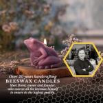Big Dipper Wax Works Lilac Frog Candle, Hand-Sculpted Pure Beeswax, 2.5” x 3.5”, 24-Hour Clean Burn, Eco-Friendly Unscented Home Décor, Whimsical Garden Candle Made in USA