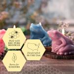 Big Dipper Wax Works Lilac Frog Candle, Hand-Sculpted Pure Beeswax, 2.5” x 3.5”, 24-Hour Clean Burn, Eco-Friendly Unscented Home Décor, Whimsical Garden Candle Made in USA