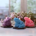 Big Dipper Wax Works Lilac Frog Candle, Hand-Sculpted Pure Beeswax, 2.5” x 3.5”, 24-Hour Clean Burn, Eco-Friendly Unscented Home Décor, Whimsical Garden Candle Made in USA