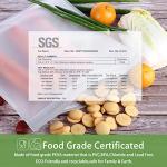 SPLF 6 Pack Reusable Gallon Freezer Bags Dishwasher Safe, BPA FREE Reusable Food Storage Bags, Extra Thick Leakproof Silicone Free 1 Gallon Bags for Marinate Meat, Cereal, Sandwich, Snack, Travel Item