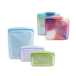 Stasher Premium Silicone Reusable Food Storage Bags, 5-Pack, Tie Dye Multi, Multi-Use Food Storage Bags, Lunch Bag, Travel Containers, BPA Free, Leak-free, Dishwasher-Safe, Eco-friendly