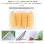 SPLF 6 Pack Reusable Gallon Freezer Bags Dishwasher Safe, BPA FREE Reusable Food Storage Bags, Extra Thick Leakproof Silicone Free 1 Gallon Bags for Marinate Meat, Cereal, Sandwich, Snack, Travel Item