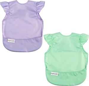 Tiny Twinkle Mess Proof Baby Bibs | 2 Pack Waterproof Toddler Bib for Eating | Baby Apron for Feeding, Machine Washable, Perfect Shower Gift (Sweet Treat, 6–24M)