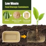 Bmboryxa 25Pack(50pcs) Meal Prep Containers Reusable, 32oz Bamboo-Powder Food Containers with Lids, Plant-based To Go Containers for Lunch - Microwave, Freezer, Dishwasher Safe