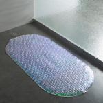 Bath Bliss Eco-Friendly Shower Tub Mat |Non-Slip | Suction Cup Base | Drain Holes | Kids and Adults Bath Safety | Iridescent
