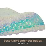 Bath Bliss Eco-Friendly Shower Tub Mat |Non-Slip | Suction Cup Base | Drain Holes | Kids and Adults Bath Safety | Iridescent