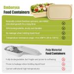 Bmboryxa 25Pack(50pcs) Meal Prep Containers Reusable, 32oz Bamboo-Powder Food Containers with Lids, Plant-based To Go Containers for Lunch - Microwave, Freezer, Dishwasher Safe