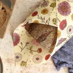 Bee's Wrap Vegan Beeswax Wraps for Food - Bread Wrap - Made in USA Reusable Bread Storage Bags - Organic & Eco-Friendly Alternative to Aluminum Foil, Sourdough Bags & Plastic Wrap, Vegan Meadow Magic