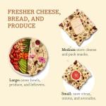 Bee's Wrap Vegan Beeswax Wraps for Food - Bread Wrap - Made in USA Reusable Bread Storage Bags - Organic & Eco-Friendly Alternative to Aluminum Foil, Sourdough Bags & Plastic Wrap, Vegan Meadow Magic