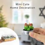 SCENTORINI Tealight Candles, 12 Pack Cactus Candles, Cute Tealight Candles for Christmas Decorations, Mini Delicate Candles, Unscented Candles Gift for Birthday Party Wedding Home Decor