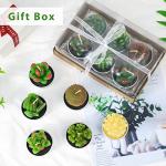 SCENTORINI Tealight Candles, 12 Pack Cactus Candles, Cute Tealight Candles for Christmas Decorations, Mini Delicate Candles, Unscented Candles Gift for Birthday Party Wedding Home Decor