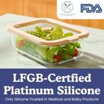 Non-Toxic 35 Oz (4.4 Cup) Glass Storage Containers with Lids – Plastic Free Meal Prep Containers for Lunch, Airtight Food Storage, Microwave and Freezer Safe, 4 Pack - Ziruma