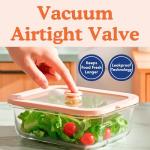 Non-Toxic 35 Oz (4.4 Cup) Glass Storage Containers with Lids – Plastic Free Meal Prep Containers for Lunch, Airtight Food Storage, Microwave and Freezer Safe, 4 Pack - Ziruma