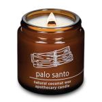 Hemlock Park Crackling Wood Wick Candle Handcrafted with Natural Coconut Wax (Small 4 oz, Palo Santo)