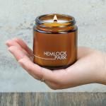 Hemlock Park Crackling Wood Wick Candle Handcrafted with Natural Coconut Wax (Small 4 oz, Palo Santo)