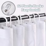 LIGHTINHOME Small Stall Modern Abstract Shower Curtain 36Wx72H Inches Pink Orange Groovy Aesthetic Cute 70s Retro Swirl Narrow Bathroom Curtain Fabric Waterproof Polyester Home Decor Set with Hooks