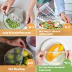 MAQIHAN 60Pcs Bowl Covers Reusable - Plastic Bowl Cover Elastic Fresh Keeping Bags Wrap Reusable Plastic Stretch Elastic Food Storage Covers Sourdough Baking Bread Proofing Rising（3 Sizes）