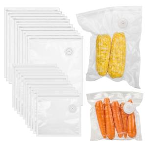 40PCS Vacuum Sealer Bags for Food with Air Valve, Reusable Sous Vide Bags (20 large+20 small)