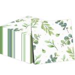 50PCS Eucalyptus Paper Napkins Sage Green Birthday Party Decoration Greenery Disposable Dessert Napkins Eucalyptus Leaf Theme for Spring Summer Wedding Bridal Shower Dinners Supplies