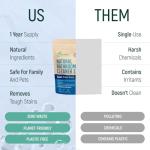 12 Pack Natural Bathroom Cleaner - Bath Shower Bathtub Tub Toilet Tile Cleaning Tablets Refill - Eco-Friendly Product & Cleaning Supplies - 1 Tablet = 17oz Spray (204oz Total) - Ocean Breeze