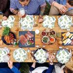 50PCS Eucalyptus Paper Napkins Sage Green Birthday Party Decoration Greenery Disposable Dessert Napkins Eucalyptus Leaf Theme for Spring Summer Wedding Bridal Shower Dinners Supplies