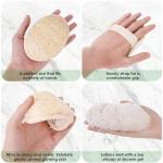 Treeswin Natural Loofah Sponge, 3 Pack Exfoliating Body Scrubber for Shower, Organic Biodegradable Bath Luffa with Thin/Thick Textures, Eco-Friendly Body Exfoliator for Men & Women, Hanging Rope