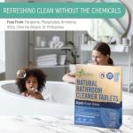 12 Pack Natural Bathroom Cleaner - Bath Shower Bathtub Tub Toilet Tile Cleaning Tablets Refill - Eco-Friendly Product & Cleaning Supplies - 1 Tablet = 17oz Spray (204oz Total) - Ocean Breeze