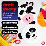 Eco-Friendly Uncoated White Paper Plates - 100 Pack