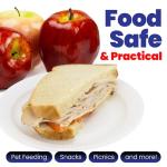 Eco-Friendly Uncoated White Paper Plates - 100 Pack