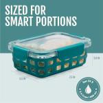 Ello Duraglass 3.4 Cup Meal Prep Sets 10Pc, 5 Pack Set- Glass Food Storage Container with Silicone Sleeve and Airtight BPA-Free Plastic Lids, Dishwasher, Microwave, and Freezer Safe, Melon