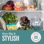 Ello Duraglass 3.4 Cup Meal Prep Sets 10Pc, 5 Pack Set- Glass Food Storage Container with Silicone Sleeve and Airtight BPA-Free Plastic Lids, Dishwasher, Microwave, and Freezer Safe, Melon