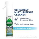 Seventh Generation Ultra Deep Probiotic Multi Surface Cleaner, 9.4 Fl Oz, Fresh Breeze, 80% USDA Biobased All Purpose Cleaning Spray, Breaks Down Tough Grease & Grime, Safe for Kids & Pets