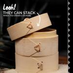 Viori Natural Bamboo Bar Holder - Shampoo, Conditioner & Soap Holder, Eco-Friendly Hair Care