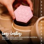 Viori Natural Bamboo Bar Holder - Shampoo, Conditioner & Soap Holder, Eco-Friendly Hair Care