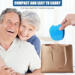 KISEER 2 Pack Colors Denture Bath Case Cup Box Holder Storage Soak Container with Strainer Basket for Travel Cleaning (Light Blue and Black)