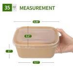 AICHEF 50 Pack 35 oz Paper Food Containers with Lids, Microwavable and Freezer Use Paper Meal Prep Containers Disposable Food Prep and Take Out Food Containers, 50 Bowls 50 Lids