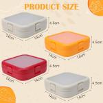 Nuogo 4 Pcs Silicone Fruit Storage Box Anti-oxidation Avocado Saver Storage Tomato Pod Vegetable Saver Reusable for Fridge Garlic Lemons Potatoes(Red, White,Orange,5.5 x 5.5 x 1.8 Inches)