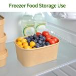 AICHEF 50 Pack 35 oz Paper Food Containers with Lids, Microwavable and Freezer Use Paper Meal Prep Containers Disposable Food Prep and Take Out Food Containers, 50 Bowls 50 Lids