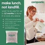 Compostic Home Compostable Resealable Gallon Bags (10.5"x10.5"), Microwave & Freezer Safe, Organic Food Storage Container, 100 Count