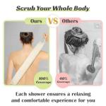 Natural Loofah Sponge Back Scrubber for Bath Shower, Exfoliating Body Scrubber, Shower Loofah Scrubber for Men and Women, Bath Sponge, Body Scrub, to Clean Your Body Deeply, Invigorate Your Skin