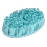 DNC Exfoliating Silicone Body Scrubber Shower Bath Body Brush loofah Easy to Clean, Lathers Well, Eco Friendly, Long Lasting (Blue