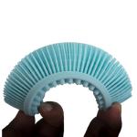 DNC Exfoliating Silicone Body Scrubber Shower Bath Body Brush loofah Easy to Clean, Lathers Well, Eco Friendly, Long Lasting (Blue