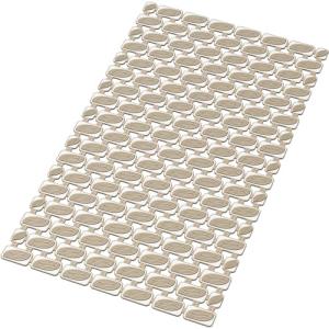 Elisstaence Shower Mat Non Slip Bathtub Mat, 27 x 16 Inch Eco-Friendly Soft Bath Mat for Tub Non Slip Shower Mats for Inside Shower with Suction Cups and Drain Holes, Easy to Clean Quick-Drying, Brown