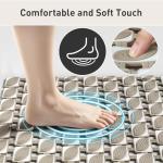 Elisstaence Shower Mat Non Slip Bathtub Mat, 27 x 16 Inch Eco-Friendly Soft Bath Mat for Tub Non Slip Shower Mats for Inside Shower with Suction Cups and Drain Holes, Easy to Clean Quick-Drying, Brown