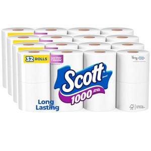 Scott 1000 Eco-Friendly Toilet Paper, 32 Rolls