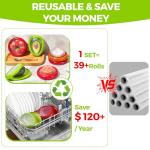 LPZXH Avocado Saver and Onion Storage Set,4 Pcs Silicone Fruit Vegetable Anti-oxidation Box,Reusable Fridge Fresh Pod Food Storage,Perfect Lemons Tomato Garlic Containers